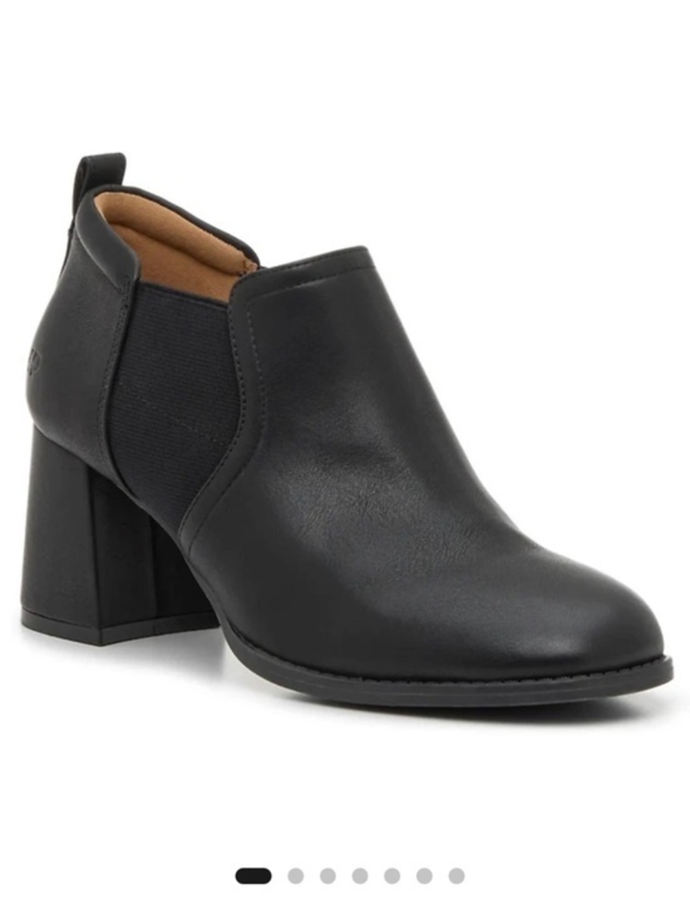 Hush Puppies Tayta Black Leather Block Heel Chelsea Bootie size 7